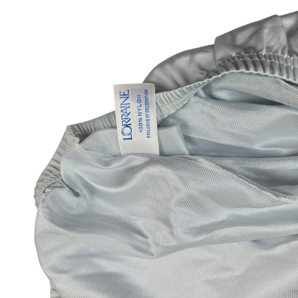 Womens Vintage Lorraine Pajama Set Size 1X Plus Blue Nylon Pants Shirt - Picture 6 of 8